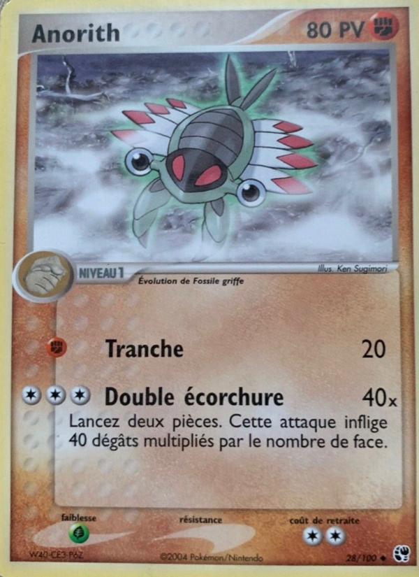 Anorith 28 — EX Sandstorm (French Pokémon TCG card)