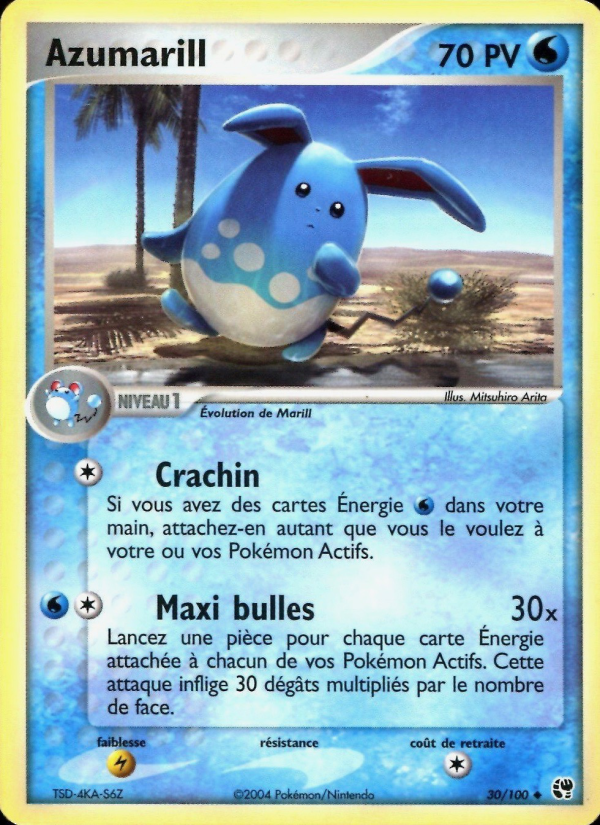 Azumarill 30 — EX Sandstorm (French Pokémon TCG card)