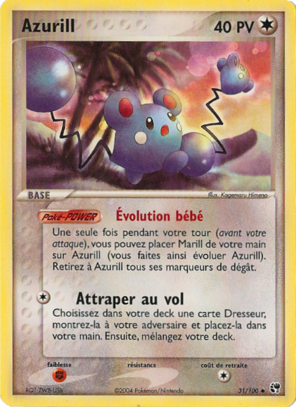 Azurill 31 — EX Sandstorm (French Pokémon TCG card)