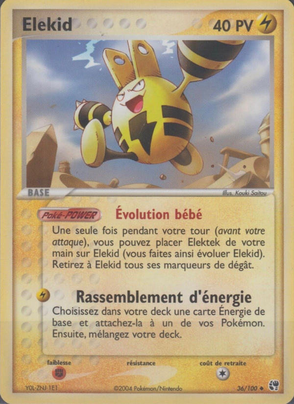 Elekid 36 — EX Sandstorm (French Pokémon TCG card)