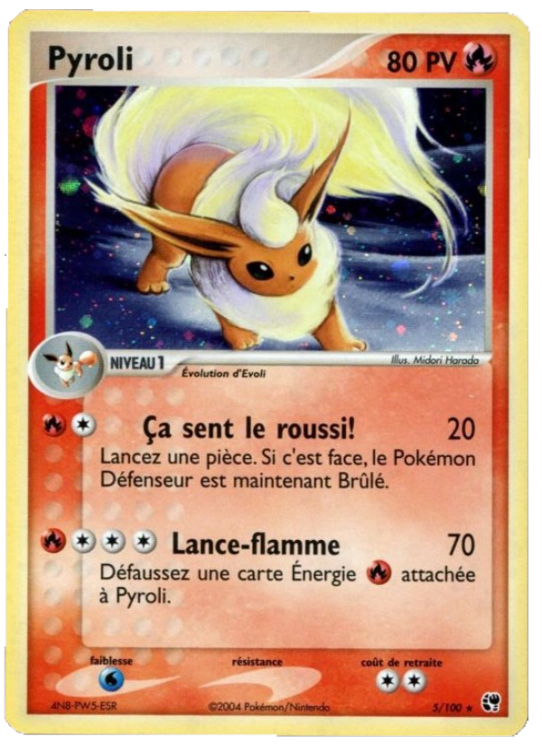 Pyroli 5 — EX Sandstorm (French Pokémon TCG card)
