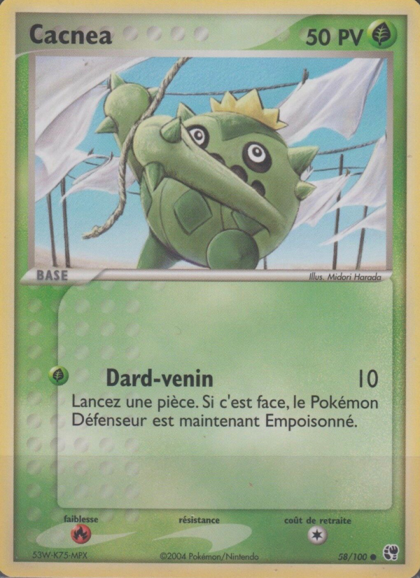 Cacnea 58 — EX Sandstorm (French Pokémon TCG card)