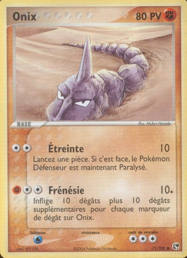 Onix 71 — EX Sandstorm (French Pokémon TCG card)