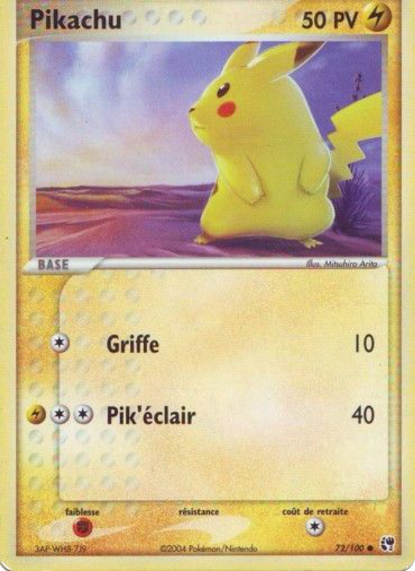 Pikachu 72 — EX Sandstorm (French Pokémon TCG card)