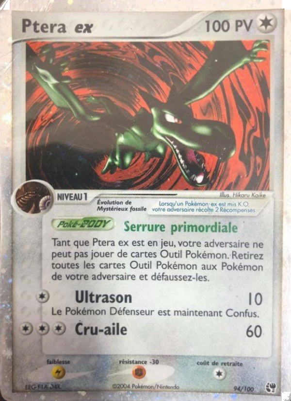 Ptera ex 94 — EX Sandstorm (French Pokémon TCG card)
