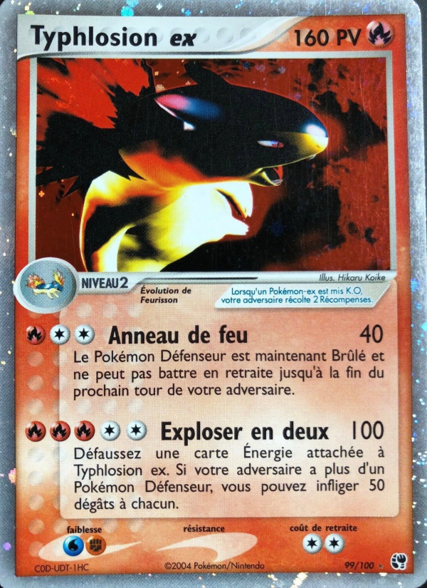 Typhlosion ex 99 — EX Sandstorm (French Pokémon TCG card)