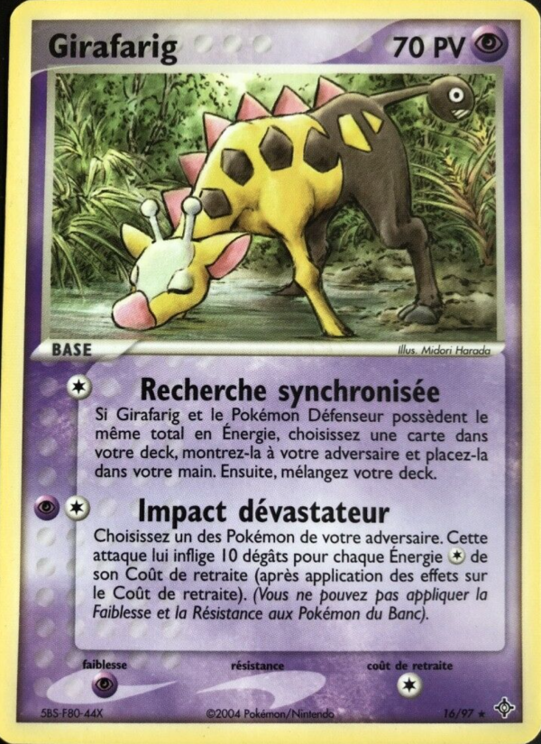 Girafarig 16 — EX Dragon (French Pokémon TCG card)