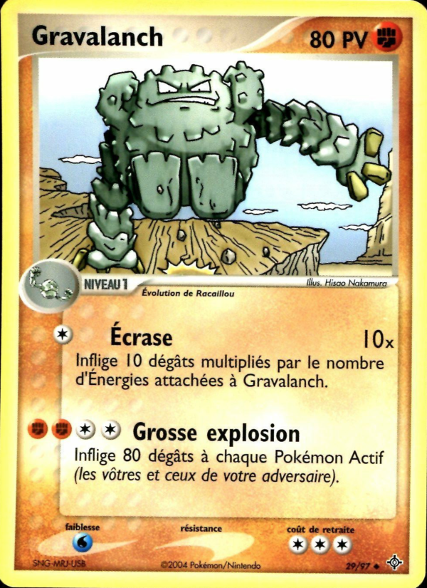 Gravalanch 29 — EX Dragon (French Pokémon TCG card)