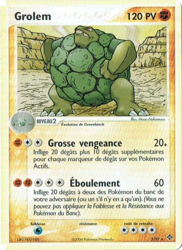 Grolem 5 — EX Dragon (French Pokémon TCG card)