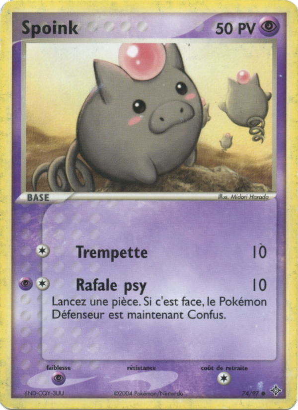 Spoink 74 — EX Dragon (French Pokémon TCG card)