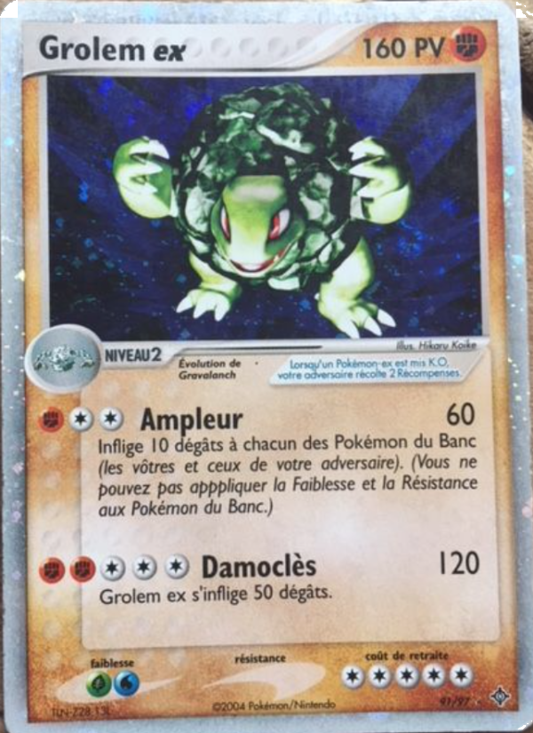 Grolem ex 91 — EX Dragon (French Pokémon TCG card)