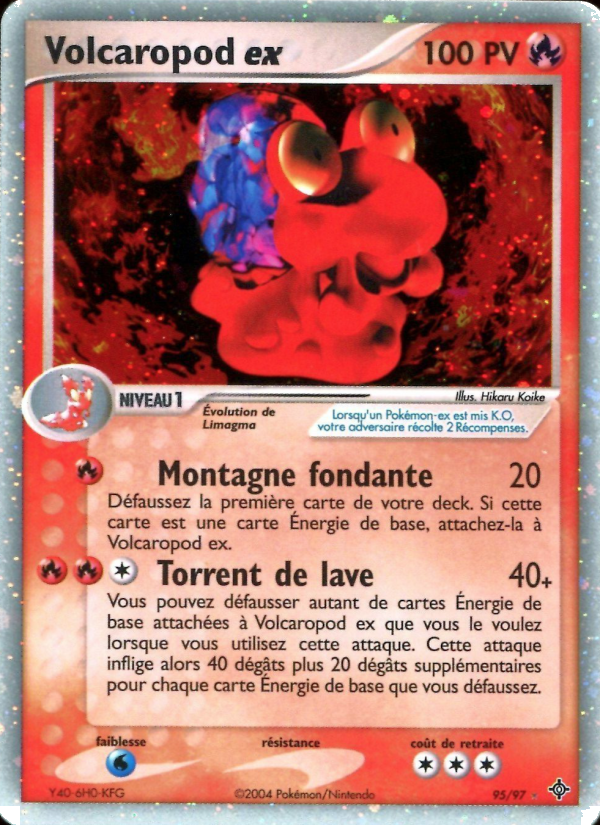 Volcaropod ex 95 — EX Dragon (French Pokémon TCG card)