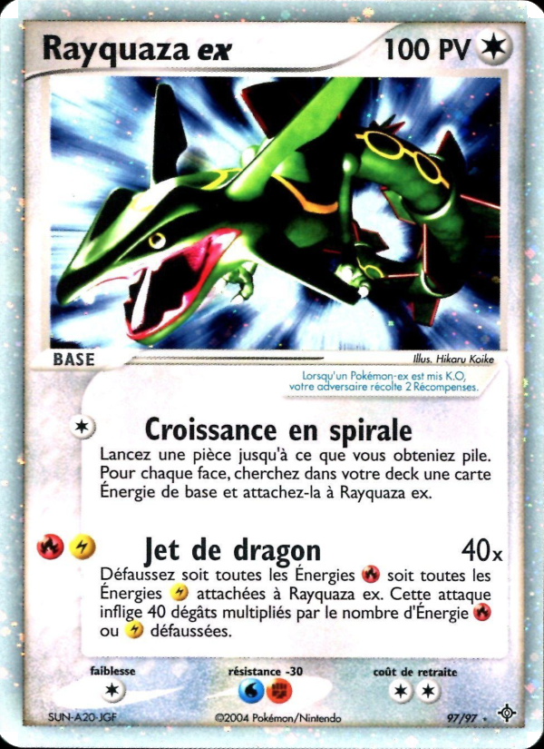 Rayquaza ex 97 — EX Dragon (French Pokémon TCG card)