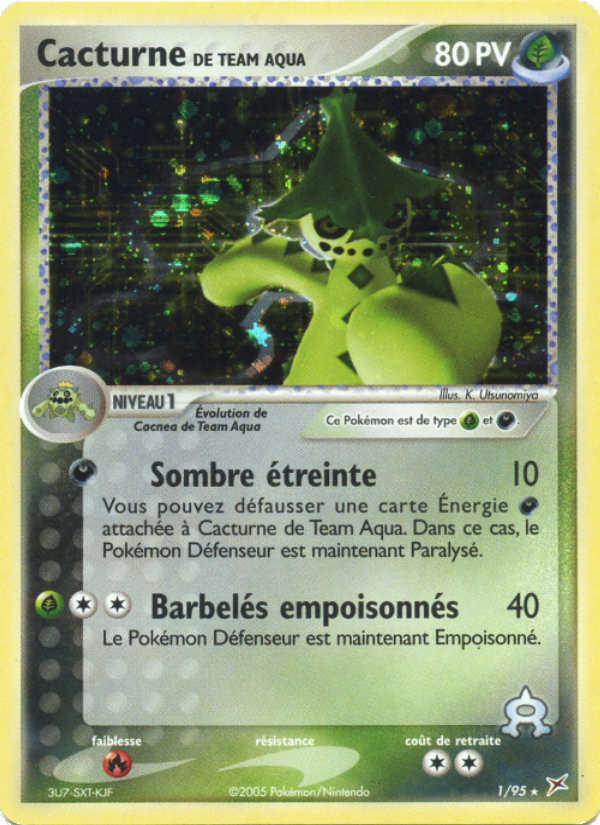 Cacturne de Team Aqua 1 — EX Team Magma vs Team Aqua (French Pokémon TCG card)