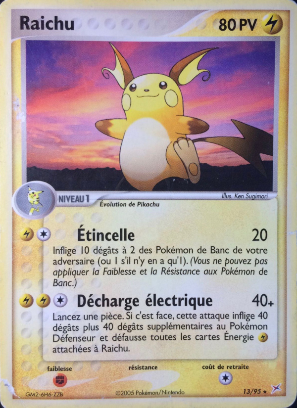 Raichu 13 — EX Team Magma vs Team Aqua (French Pokémon TCG card)
