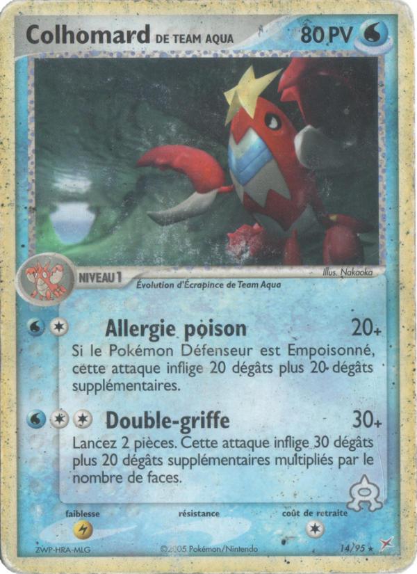 Colhomard de Team Aqua 14 — EX Team Magma vs Team Aqua (French Pokémon TCG card)