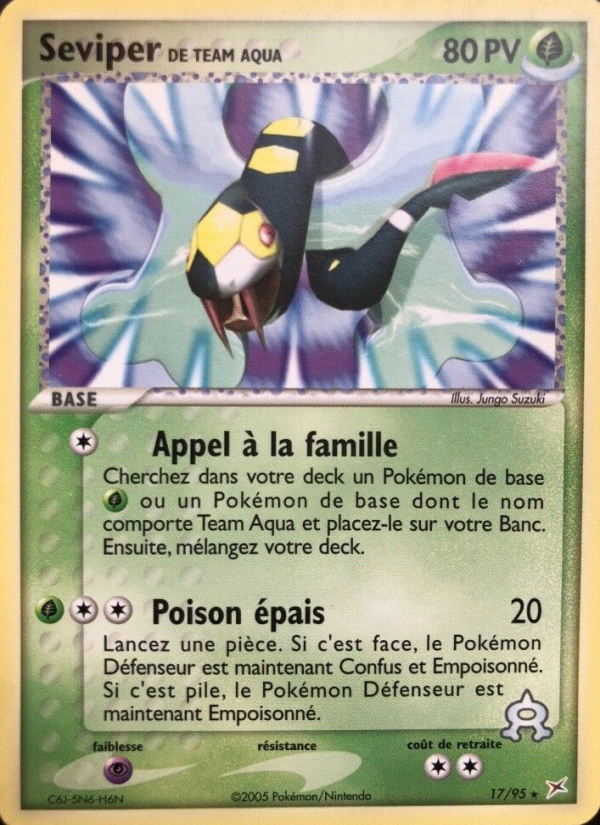 Seviper de Team Aqua 17 — EX Team Magma vs Team Aqua (French Pokémon TCG card)