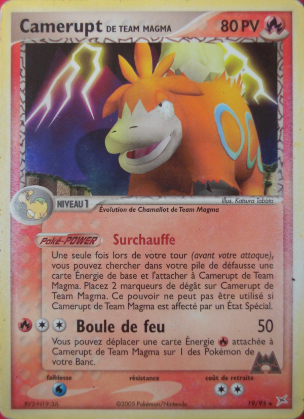Camerupt de Team Magma 19 — EX Team Magma vs Team Aqua (French Pokémon TCG card)