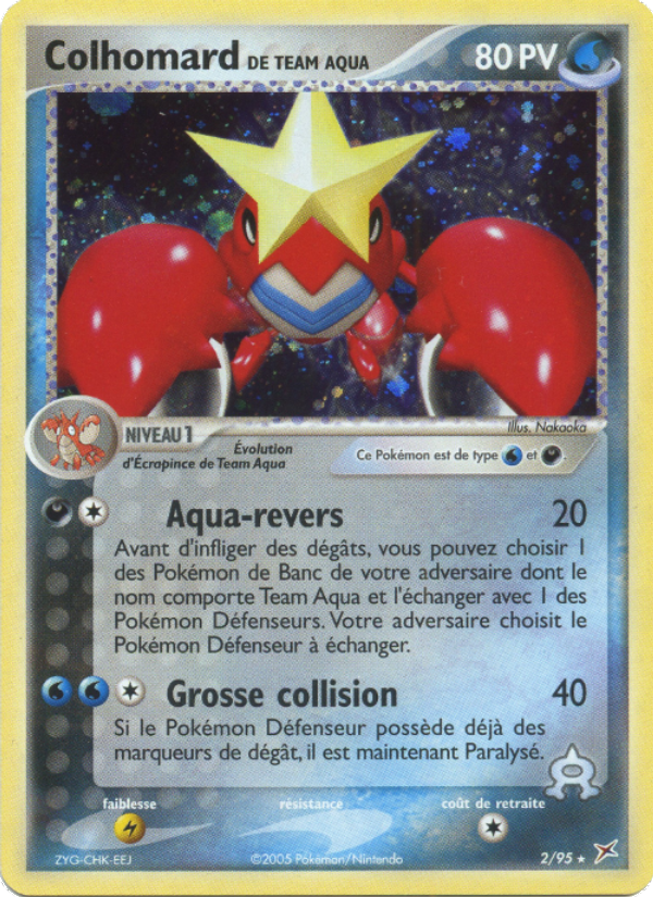 Colhomard de Team Aqua 2 — EX Team Magma vs Team Aqua (French Pokémon TCG card)