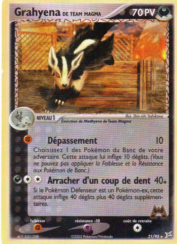 Grahyena de Team Magma 21 — EX Team Magma vs Team Aqua (French Pokémon TCG card)