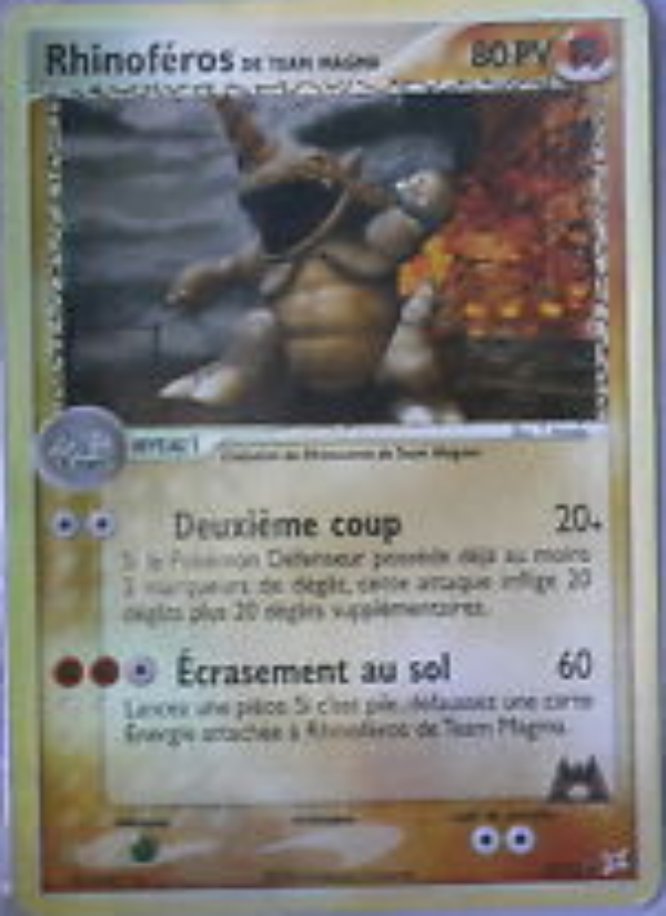 Rhinoféros de Team Magma 22 — EX Team Magma vs Team Aqua (French Pokémon TCG card)