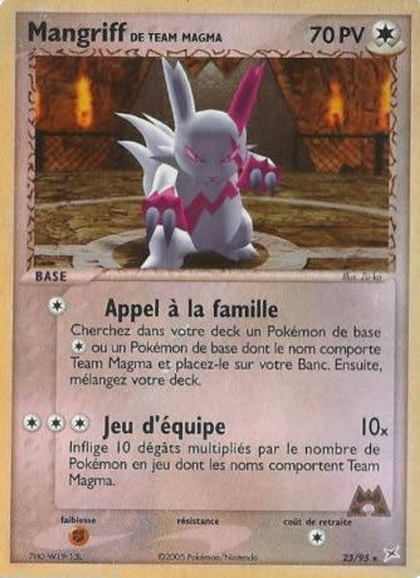 Mangriff de Team Magma 23 — EX Team Magma vs Team Aqua (French Pokémon TCG card)