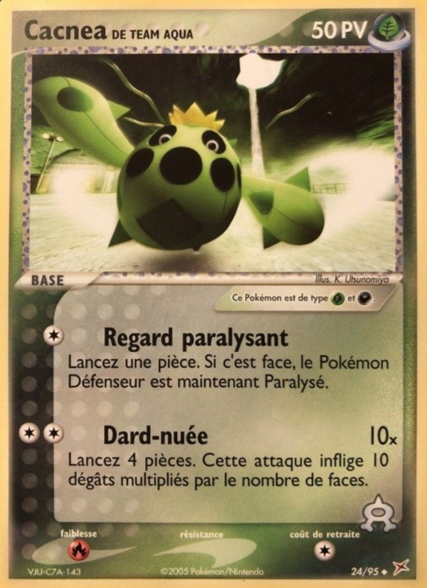 Cacnea de Team Aqua 24 — EX Team Magma vs Team Aqua (French Pokémon TCG card)