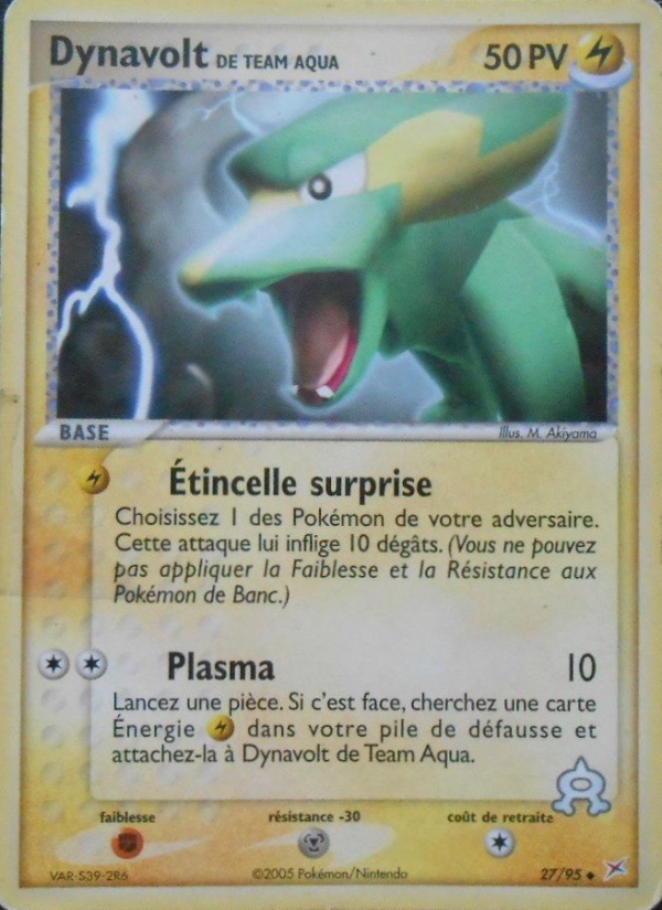 Dynavolt de Team Aqua 27 — EX Team Magma vs Team Aqua (French Pokémon TCG card)