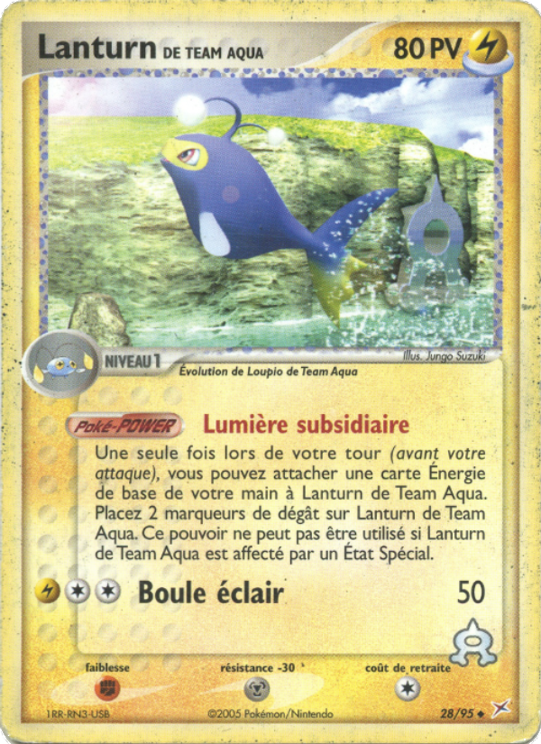 Lanturn de Team Aqua 28 — EX Team Magma vs Team Aqua (French Pokémon TCG card)