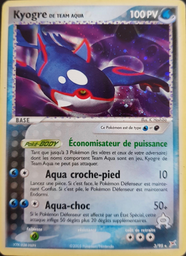 Kyogre de Team Aqua 3 — EX Team Magma vs Team Aqua (French Pokémon TCG card)