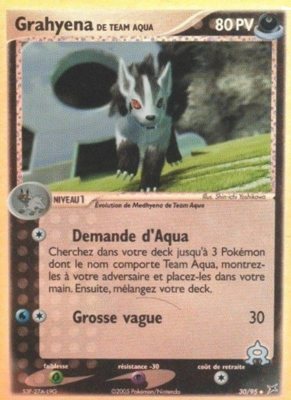Grahyena de Team Aqua 30 — EX Team Magma vs Team Aqua (French Pokémon TCG card)
