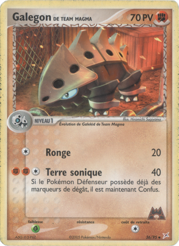 Galegon de Team Magma 36 — EX Team Magma vs Team Aqua (French Pokémon TCG card)