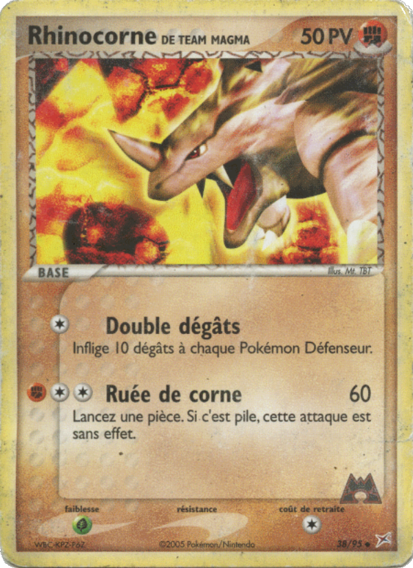 Rhinocorne de Team Magma 38 — EX Team Magma vs Team Aqua (French Pokémon TCG card)
