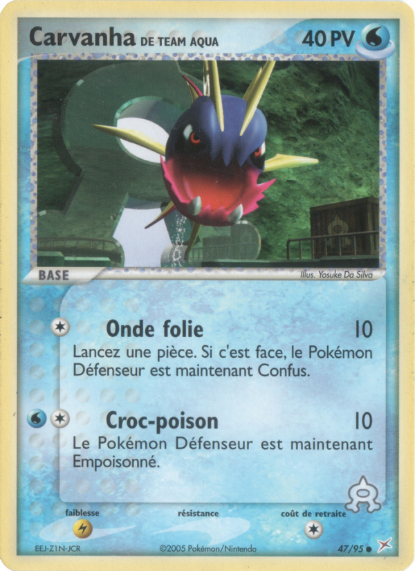 Carvanha de Team Aqua 47 — EX Team Magma vs Team Aqua (French Pokémon TCG card)