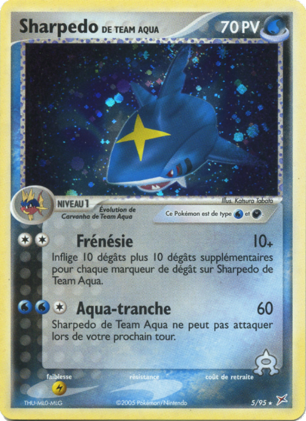 Sharpedo de Team Aqua 5 — EX Team Magma vs Team Aqua (French Pokémon TCG card)