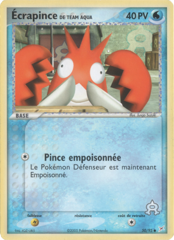 Écrapince de Team Aqua 50 — EX Team Magma vs Team Aqua (French Pokémon TCG card)