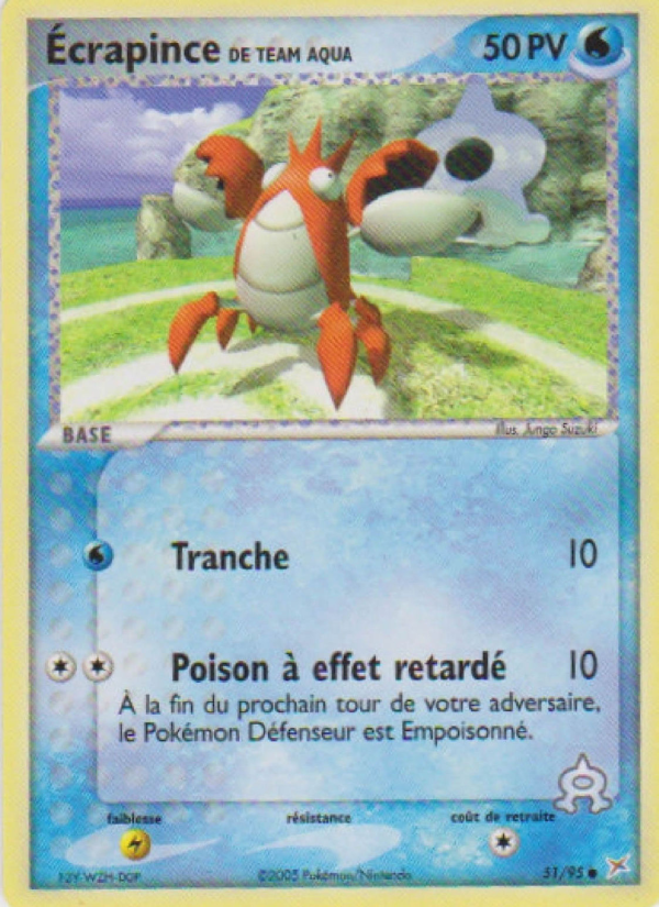 Écrapince de Team Aqua 51 — EX Team Magma vs Team Aqua (French Pokémon TCG card)