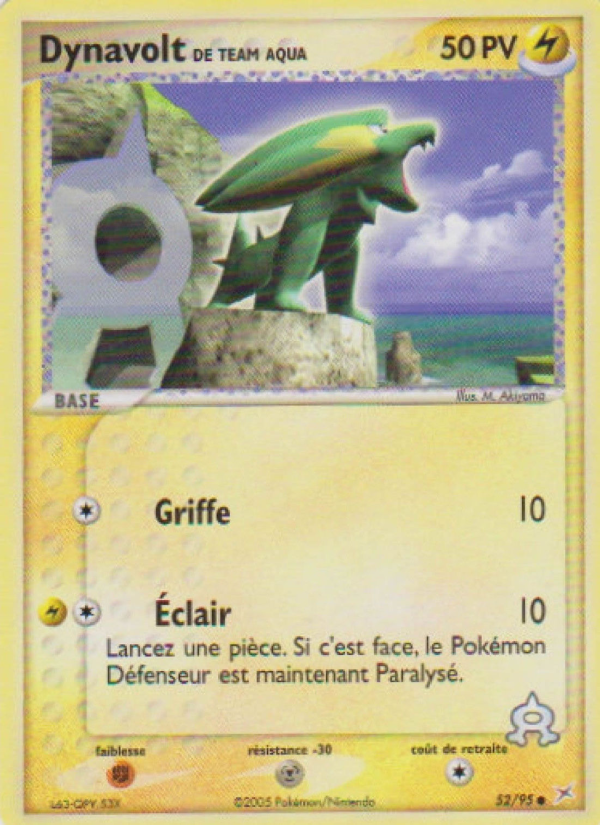 Dynavolt de Team Aqua 52 — EX Team Magma vs Team Aqua (French Pokémon TCG card)