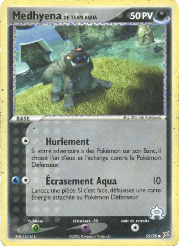 Medhyena de Team Aqua 55 — EX Team Magma vs Team Aqua (French Pokémon TCG card)