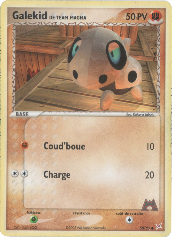 Galekid de Team Magma 58 — EX Team Magma vs Team Aqua (French Pokémon TCG card)