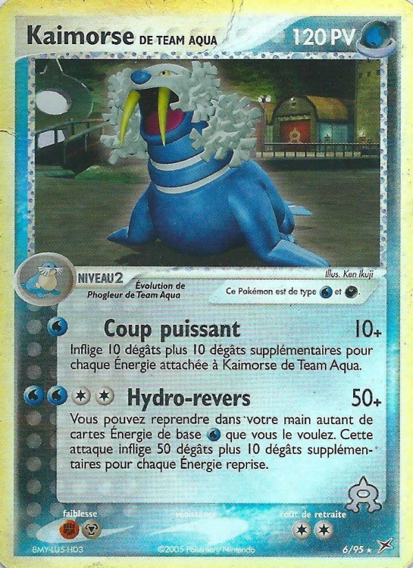 Kaimorse de Team Aqua 6 — EX Team Magma vs Team Aqua (French Pokémon TCG card)