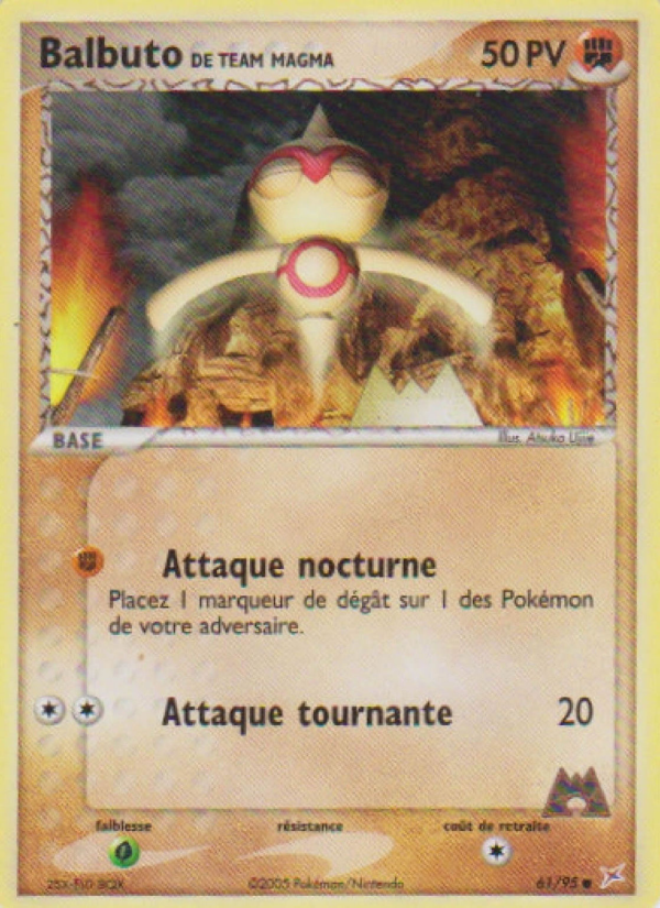 Balbuto de Team Magma 61 — EX Team Magma vs Team Aqua (French Pokémon TCG card)
