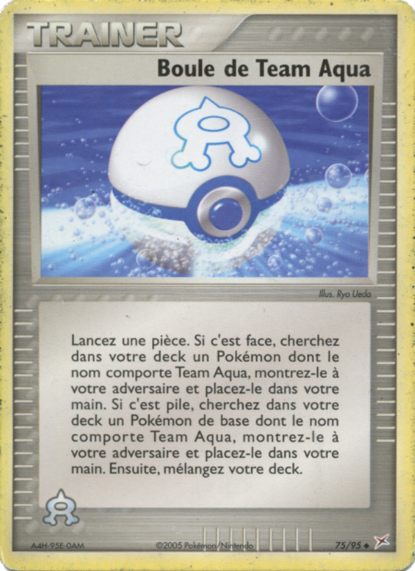 Boule de Team Aqua 75 — EX Team Magma vs Team Aqua (French Pokémon TCG card)