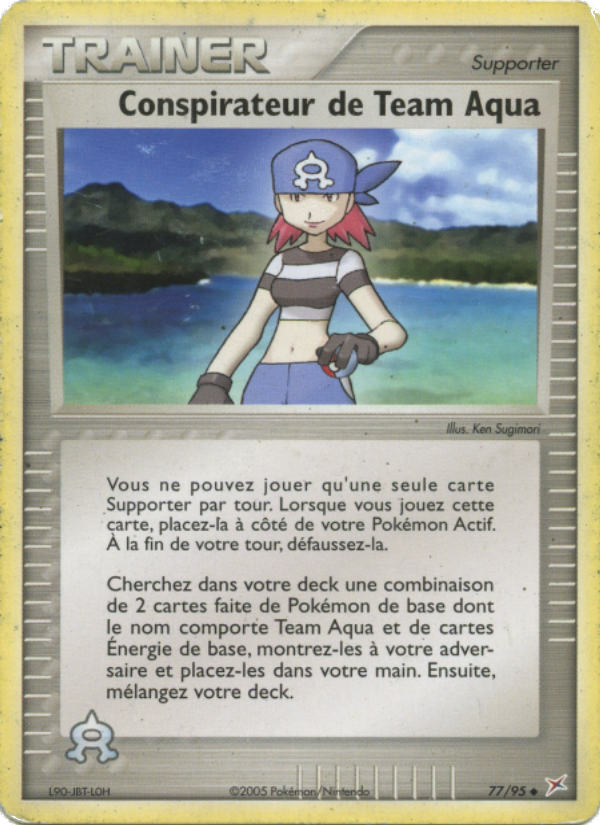 Conspirateur de Team Aqua 77 — EX Team Magma vs Team Aqua (French Pokémon TCG card)