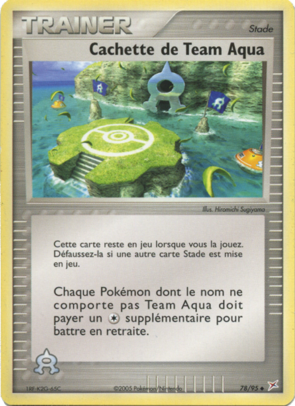 Cachette de Team Aqua 78 — EX Team Magma vs Team Aqua (French Pokémon TCG card)