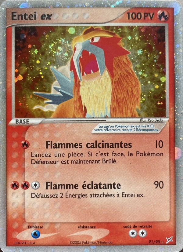 Entei ex 91 — EX Team Magma vs Team Aqua (French Pokémon TCG card)