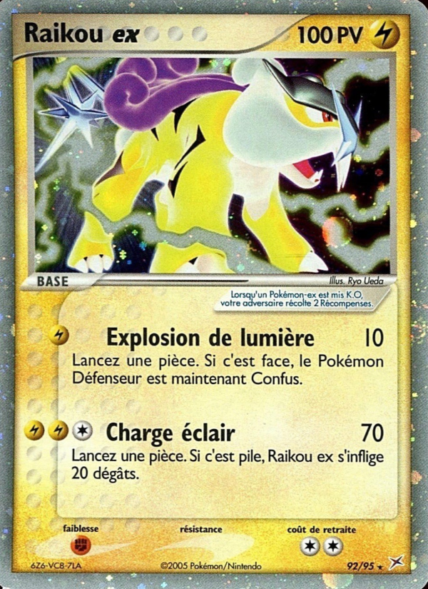 Raikou ex 92 — EX Team Magma vs Team Aqua (French Pokémon TCG card)