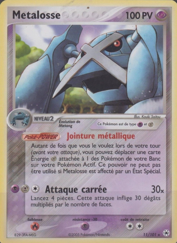 Metalosse 11 — EX Hidden Legends (French Pokémon TCG card)