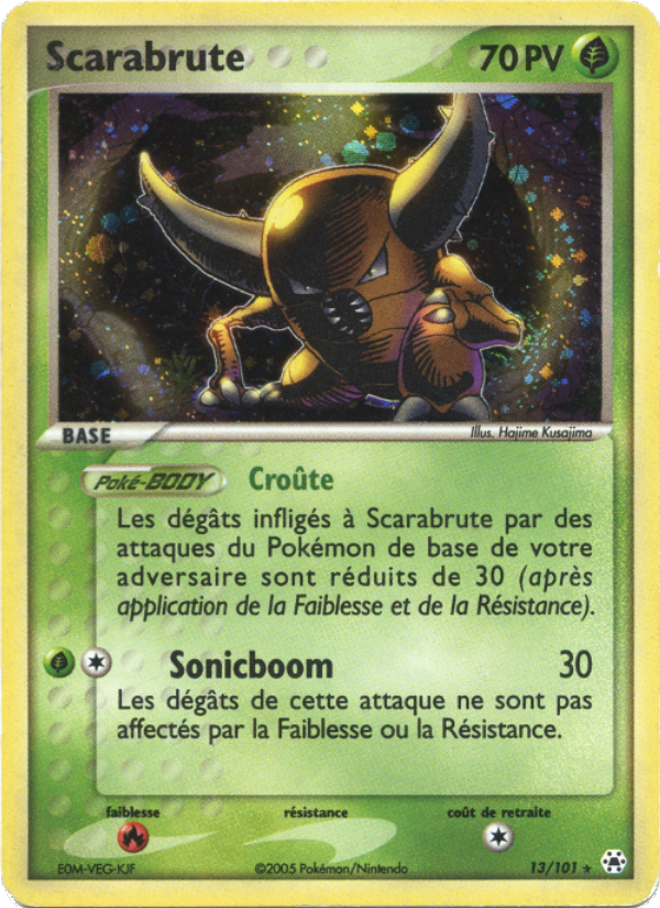 Scarabrute 13 — EX Hidden Legends (French Pokémon TCG card)