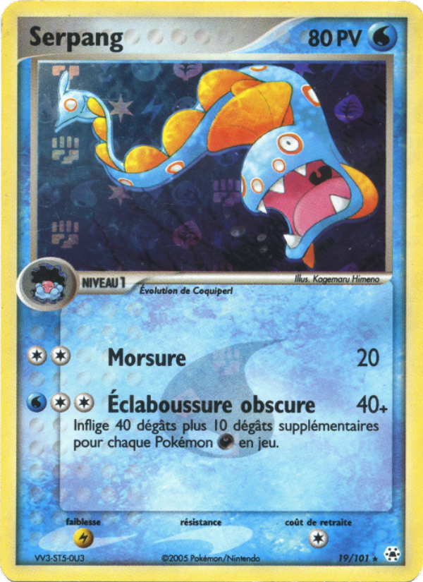 Serpang 19 — EX Hidden Legends (French Pokémon TCG card)